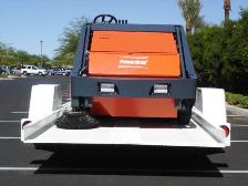 Tilt trailer rear view loaded